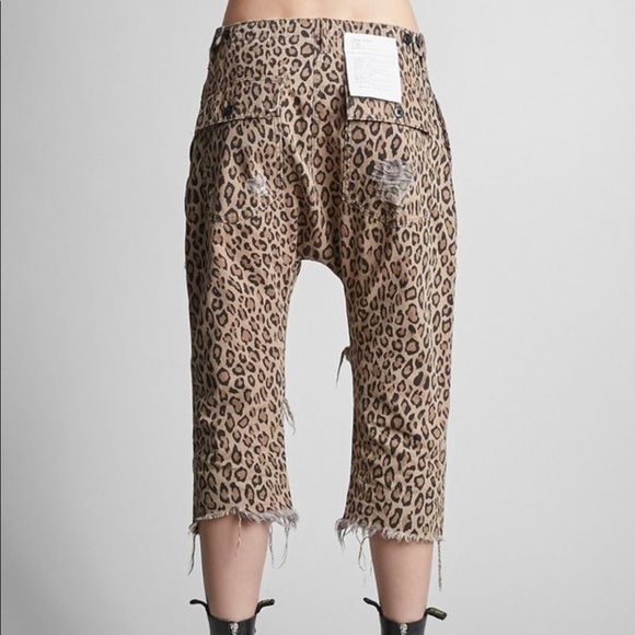 R13 Utility Drop Pants LEOPARD Size 25 - Picture 5 of 12